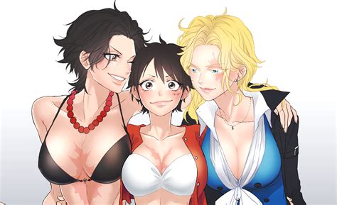 One Piece Wallpaper One Piece Fanfiction Female Luffy X Ace