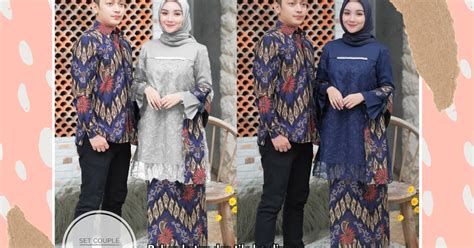 batikcouplestore setelan dress kebaya batik couple tunik
