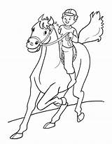 Horse Coloring Riding Pages Horseback Enjoying Getcolorings Color Printable sketch template
