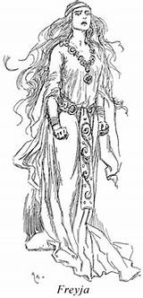 Freyja Freya Goddess Norse Embodied Experience Goddesses Nordic Designlooter 48kb 436px Diosa Warrior sketch template
