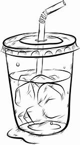 Drink Ice Glass Cool sketch template