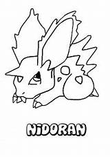 Nidoran sketch template