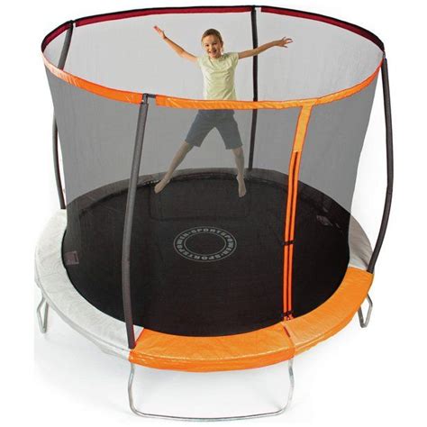buy sportspower ft outdoor kids trampoline  enclosure trampolines  enclosures argos