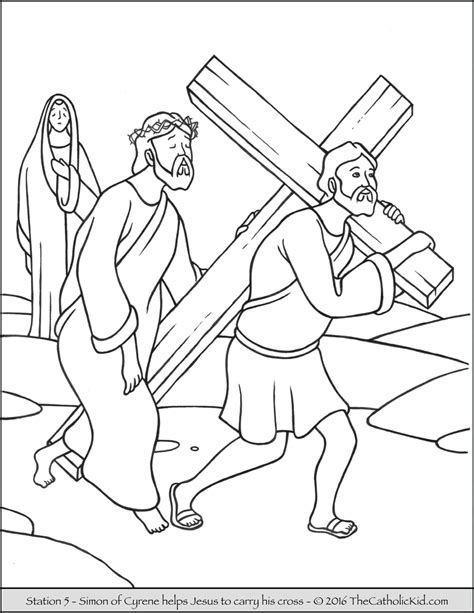 stations   cross coloring pages  catholic kid