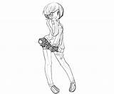 Persona Chie Satonaka Arena Ability Coloring Pages sketch template