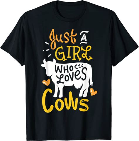 cows cow just a girl who loves cows t t shirt clothing