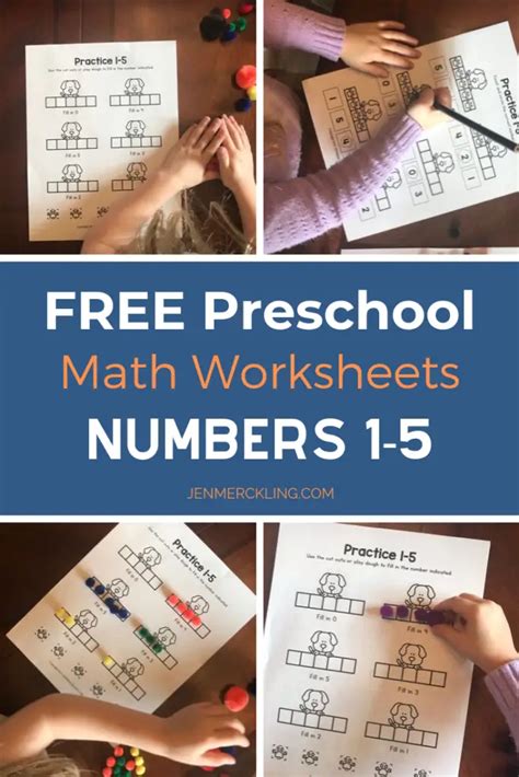 preschool math worksheets numbers   jen merckling