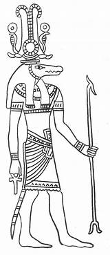 Coloring Egypt Sobek Egipto Dieux Amun Anubis Sketch Bastet Osiris Isis Hieroglyphics Tatuaje sketch template
