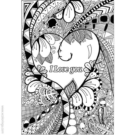 valentines day heart  adult coloring pages xcoloringscom