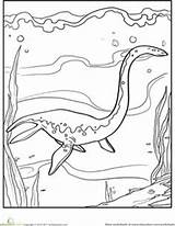 Tylosaurus Dinosaur sketch template