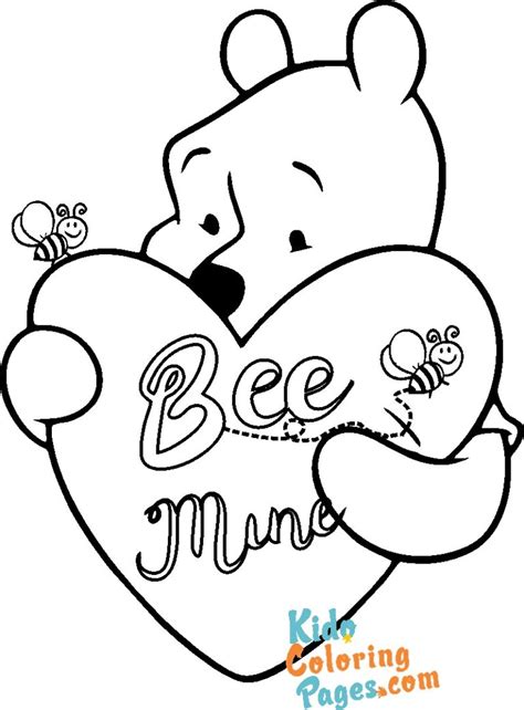 winnie  pooh valentines day coloring pages kids coloring pages