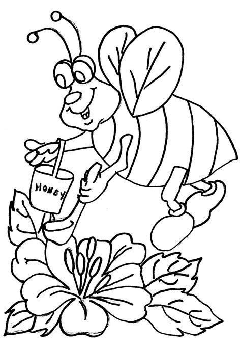 printable bee coloring pages  kids