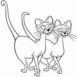 Siamese Coloring Cat Pages Disney Tramp Lady Cats Printable Drawing Book Stagecoach Color Sheets If Getdrawings Getcolorings Books Kids Colorings sketch template