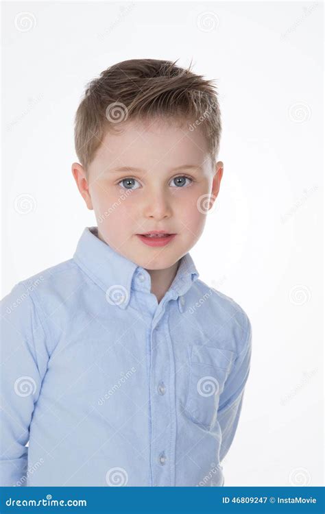 closeup  cute male kid stock image image  nice hairstyle