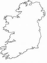 Ireland Map Coloring Outline Blank Popular Library Coloringhome sketch template