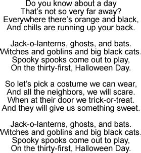 halloween day halloween song lyrics  sound clip