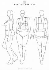 Fashion Template Body Templates Drawing Sketch Figure Model Plus Size Woman Illustration Printable Sketches Draw Drawings Mode Croquis Back Figures sketch template