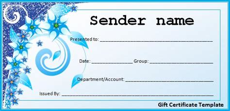 gift certificate templates  words templates