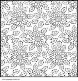 Coloring Adults Pages Flowers Flower Leaves Print Printable Look Other sketch template