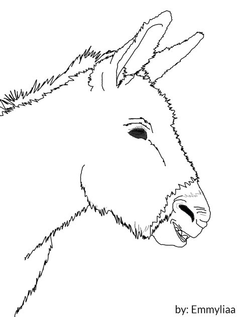 donkey head lineart  emmyliaa  deviantart