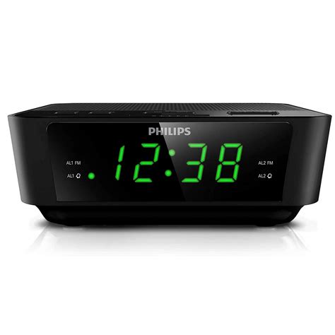 philips digital alarm clock radio  bedroom fm radio led display