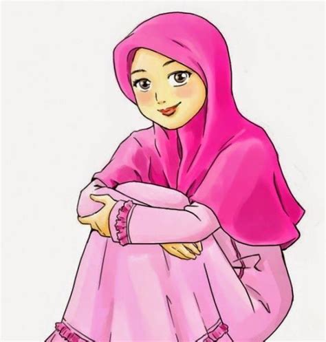 Muslimah Gambar Kartun Hijab Jilbab Gallery