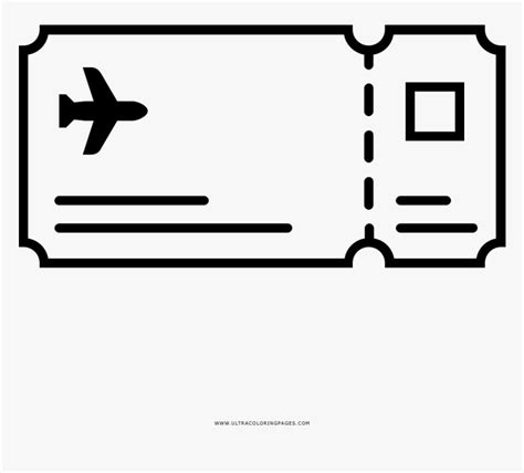 plane ticket coloring page solitary confinement signs hd png