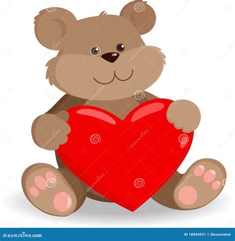 bear  heart stock image image