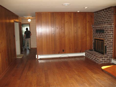 lara  bill painting wood paneling  den project