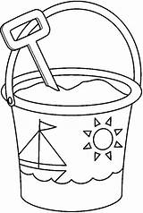 Bucket Shovel Pail Sand Sailship Decorated Spade Dxf Tocolor Cricut sketch template