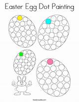 Dot Coloring Easter Egg Painting Print Built California Usa sketch template