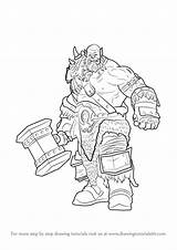 Warcraft Draw Durotan Drawings Drawing Step Learn Paintingvalley sketch template