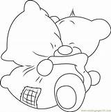 Coloring Pimboli Hugs Pillow Bear Pages Hug Coloringpages101 Kids sketch template