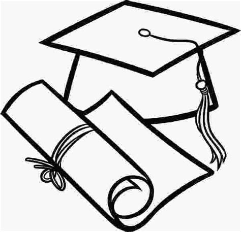 graduation hat coloring sheet graduation drawing graduation cap