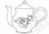 Teapot Teapots Coloringpage sketch template