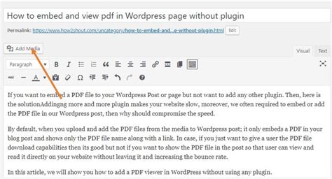 embed  view   wordpress page  plugin hs media