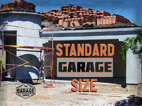 standard garage size garage junkie