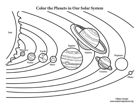 solar system printable coloring