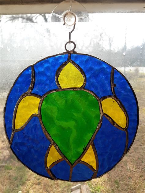 sea turtle  stained glass etsy