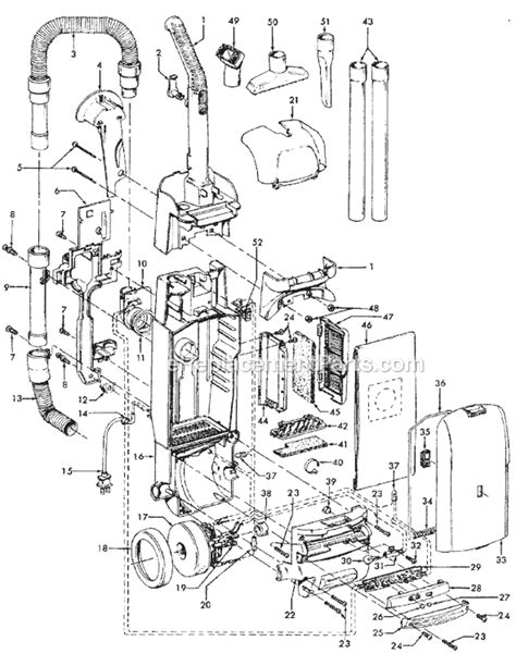 hoover   parts list  diagram ereplacementpartscom
