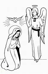 Mary Coloring Pages Saint Printable Angels Divyajanani Catholic sketch template