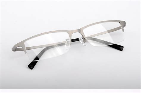 Pure Titanium Half Rim Optical Eyeglasses Frame Luxury