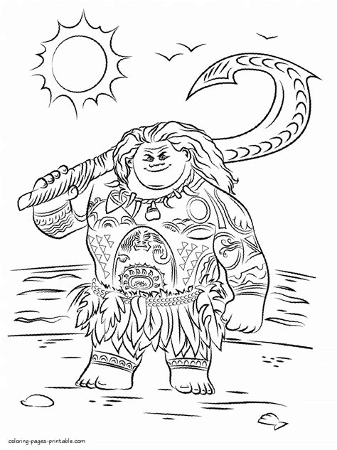 coloring page  maui coloring pages printablecom