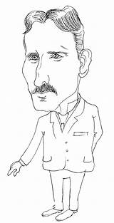 Tesla Nikola Drawing Getdrawings sketch template