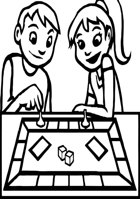 cool board game boy  girl coloring page  coloring pages