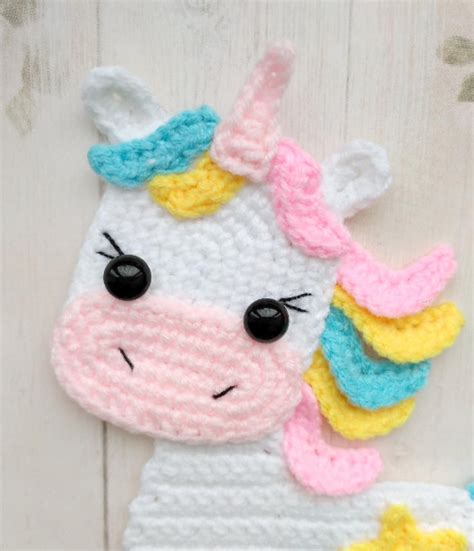 pattern unicorn applique crochet pattern  instant  etsy