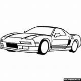 Honda Nsx 1990 Coloring Pages Thecolor Cars sketch template