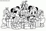 Mickey Coloring Christmas Mouse Pages Disney Sheets Colouring Printable Kids Color Friends sketch template