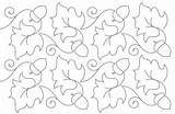 Longarm Pantograph Acorns Quilt Ritter Patricia sketch template