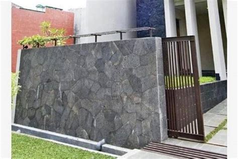 inspirasi desain pagar tembok minimalis  besi tetap aesthetic